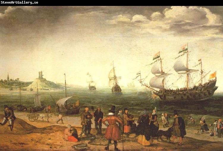 WILLAERTS, Adam Coastal Landscape with Ships